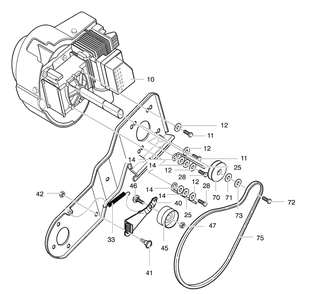 Engine Assembly Diagram and Parts List for 620301X4D 2001 Briggs and Stratton Snow Blower
